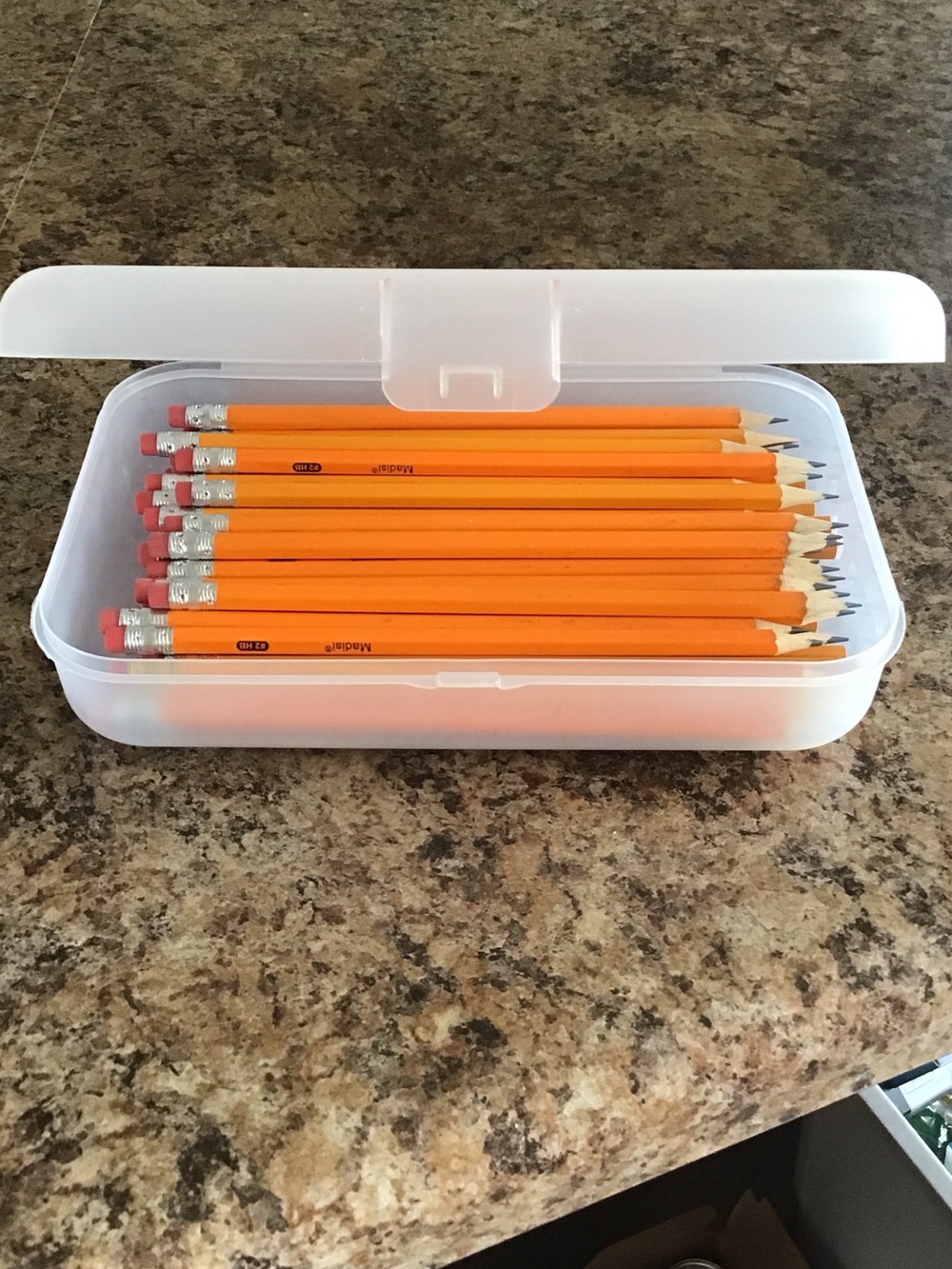 ✏️ 50 #2 Pencils in Clear Pencil Box!!